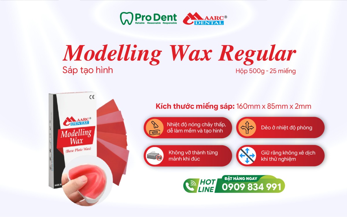 SÁP TẠO HÌNH MODELLING WAX RED – Nền tảng cho tạo hình hàm giả
