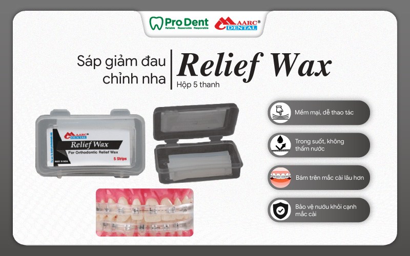 Relief Wax – Sáp giảm đau chỉnh nha chuyên dụng tại Prodent