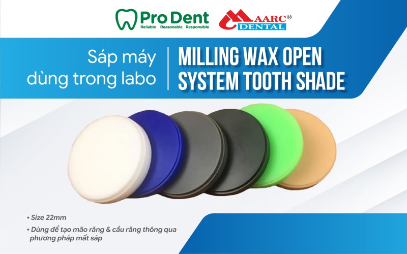MILLING WAX OPEN SYSTEM TOOTH SHADE – KHUÔN SÁP CAD/CAM CHO MÃO & CẦU RĂNG